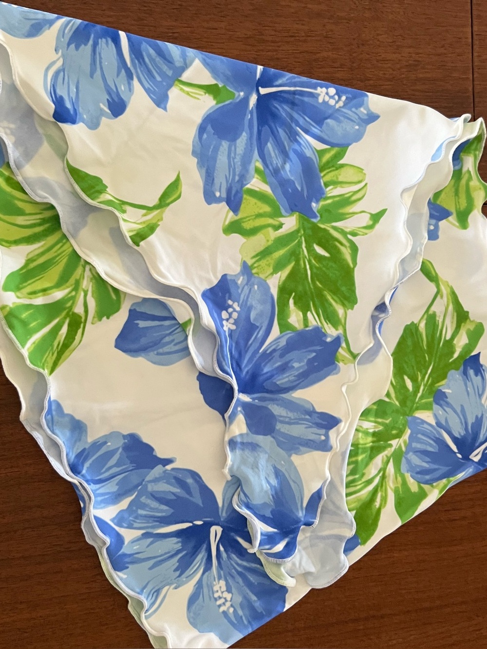 VENUS Blue and Green Floral Bikini Top and Bottom with matching sarong - Picture 5 of 5